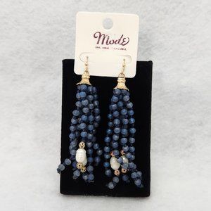 Mode Dangling Beaded/Freshwater Pearls Earrings # 486